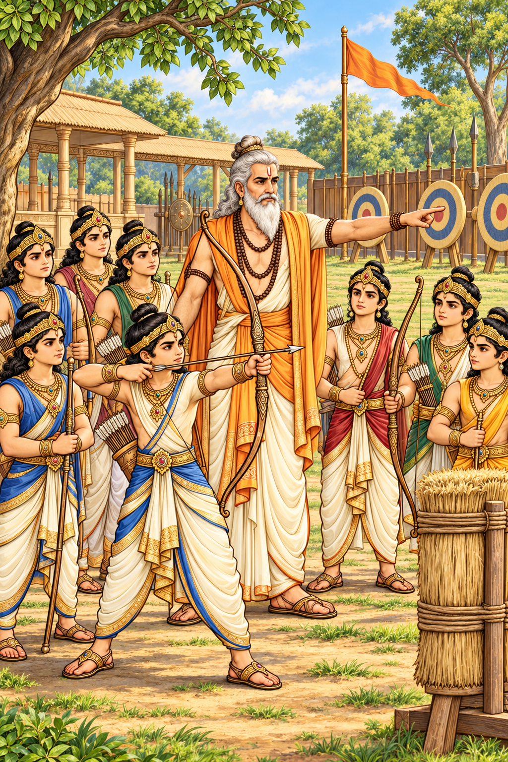 Dronacharya Teaches the Princes