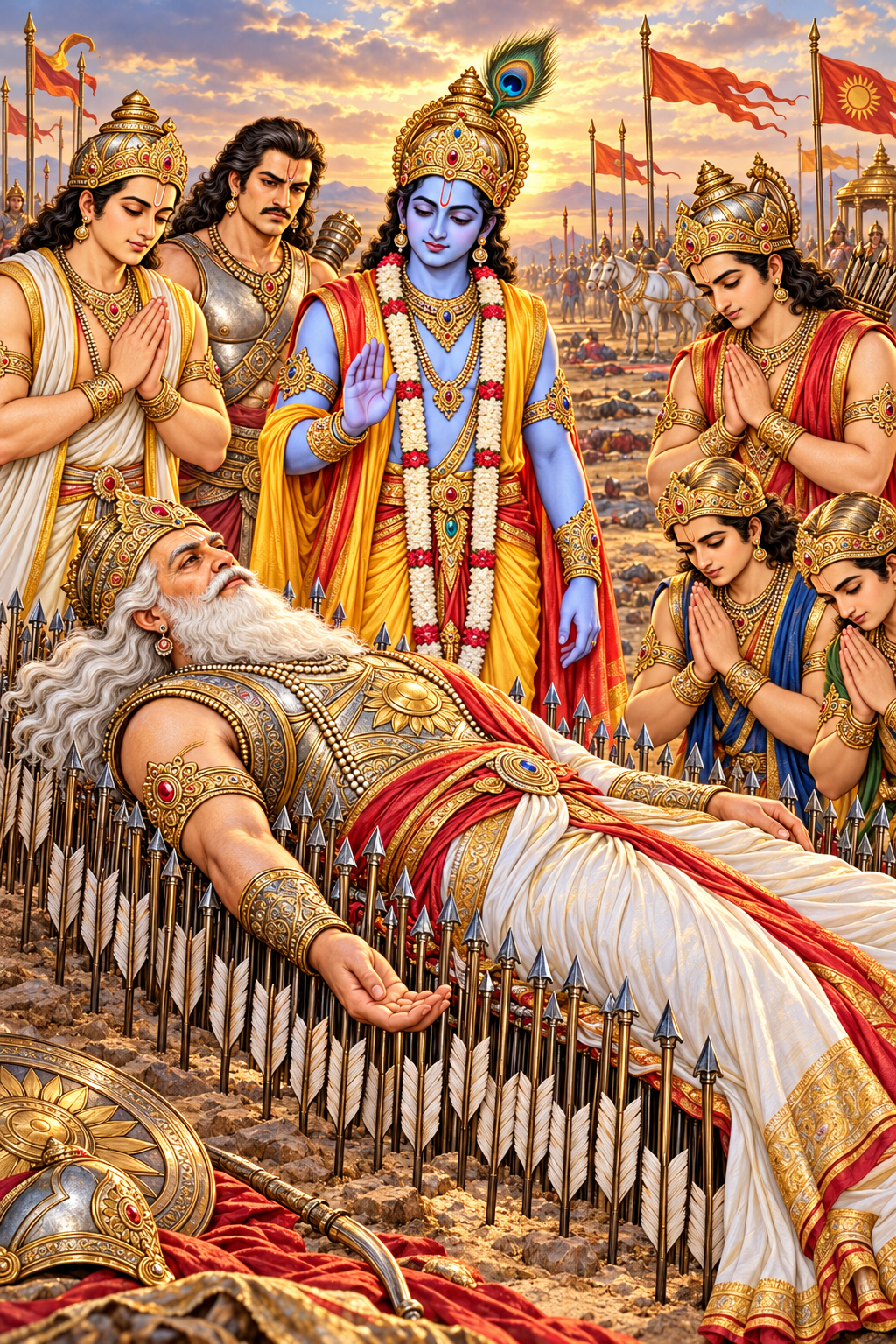 Bhishma on the Bed of Arrows