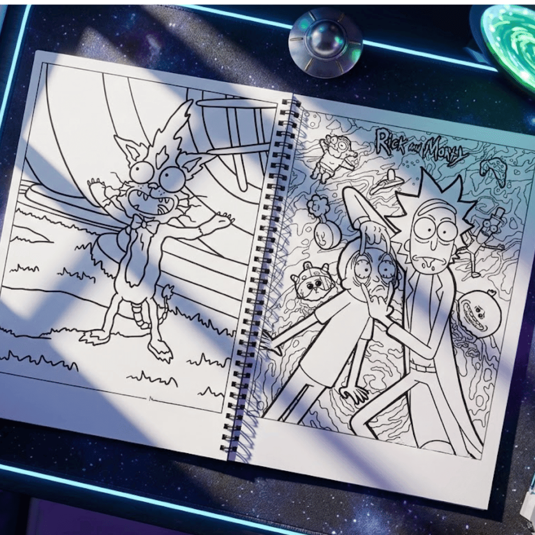 Sci - Fi Cartoon Chaos Colouring Book - The Spectrum Stories