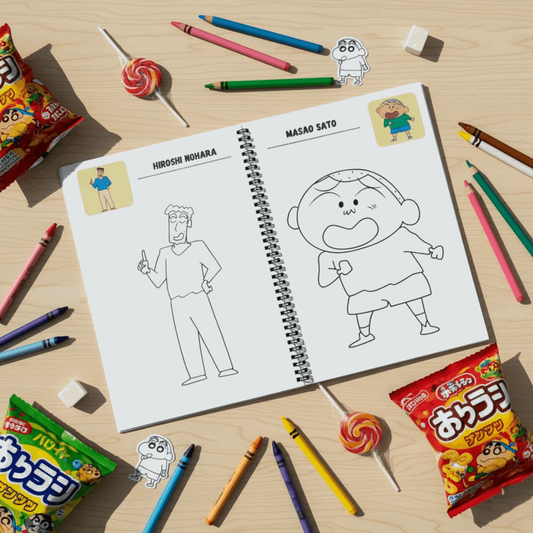 Shinchan Coloring Book for Kids – Fun Activity Book for Boys & Girls | 8.5x11 Big Pages