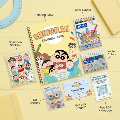 Shinchan Coloring Book for Kids – Fun Activity Book for Boys & Girls | 8.5x11 Big Pages